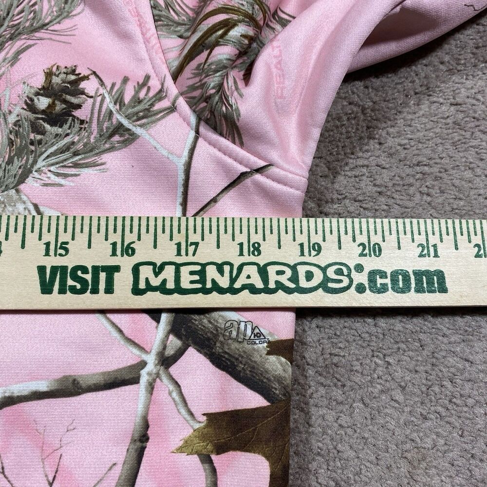 Under Armour ColdGear Realtree Pink Camo Hoodie Women Small Loose Fit - Picture 5 of 7